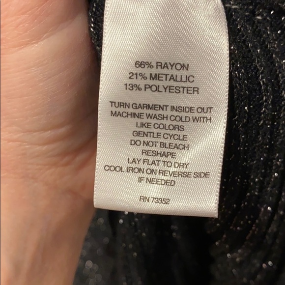 Black Dressy Shimmery Boxy Fit Sweater EUC - Picture 9 of 9